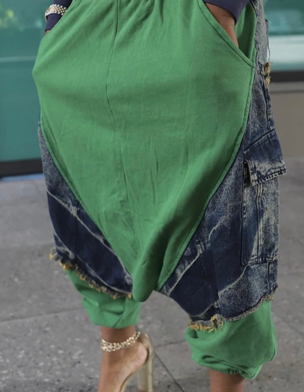 Trendy Jersey Denim Pants