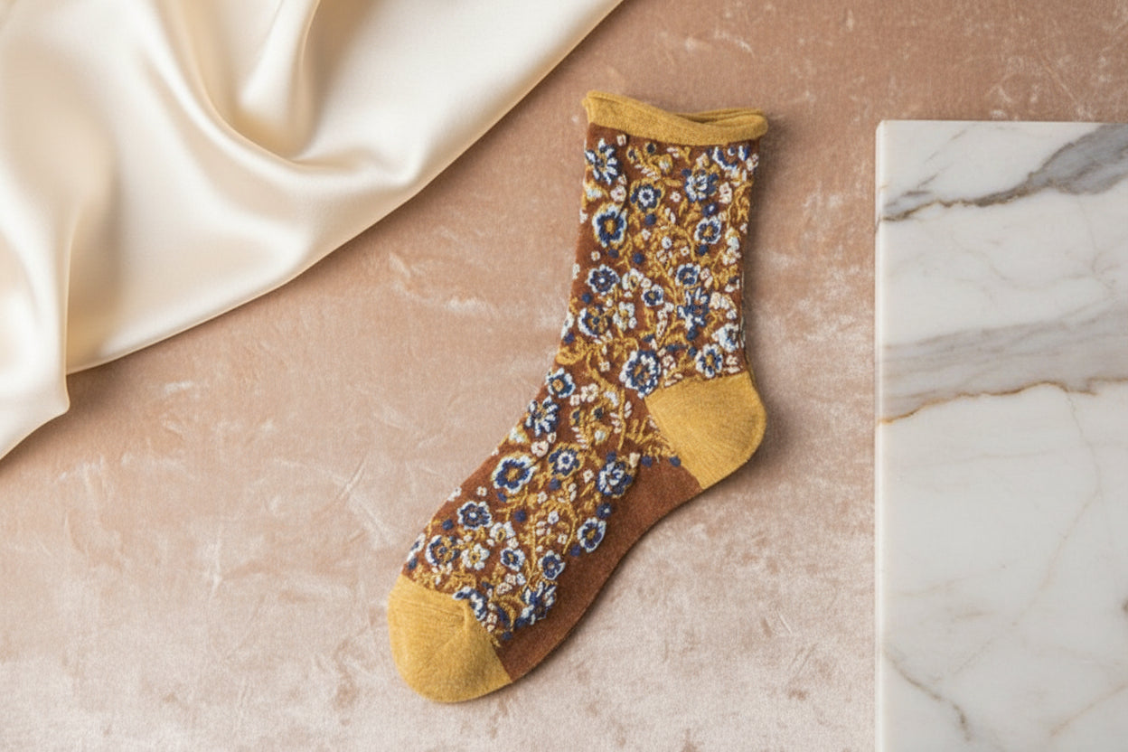 Sunflower Design Socks