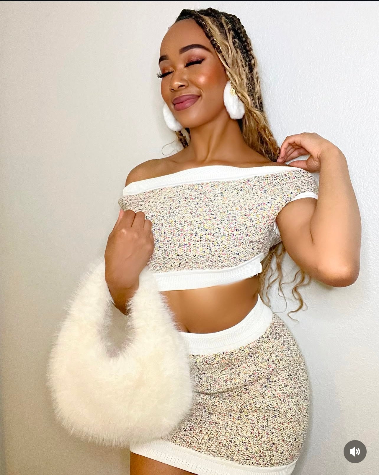 JackieFab Two piece Mini Skirt set