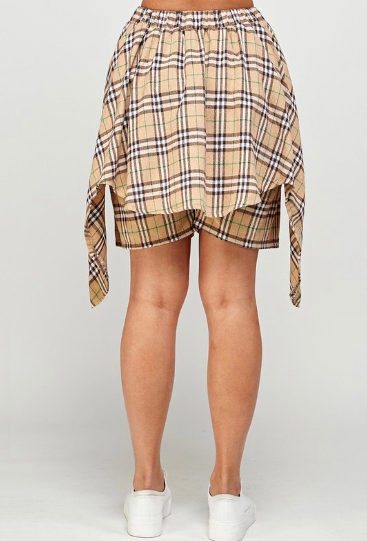 Rayne Plaid Midi Shorts