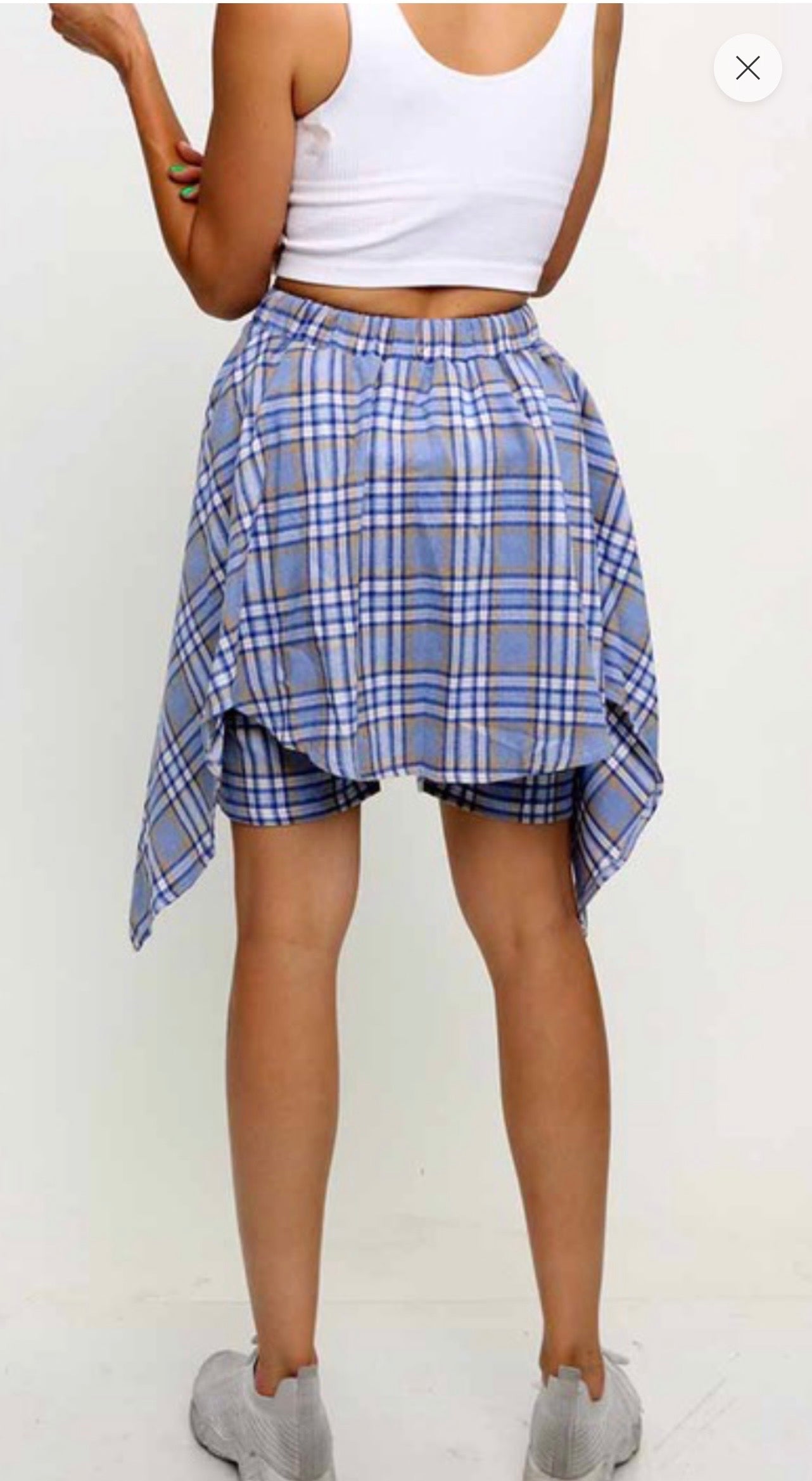 Rayne Plaid Midi Shorts