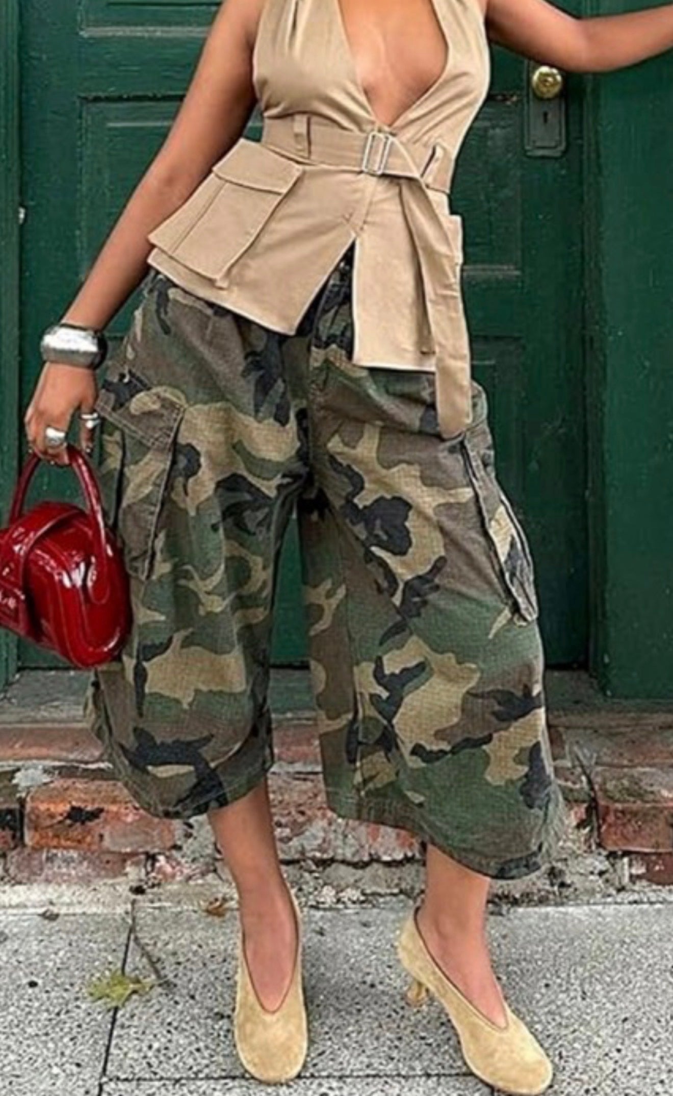 Kami Camouflage Capri Pants