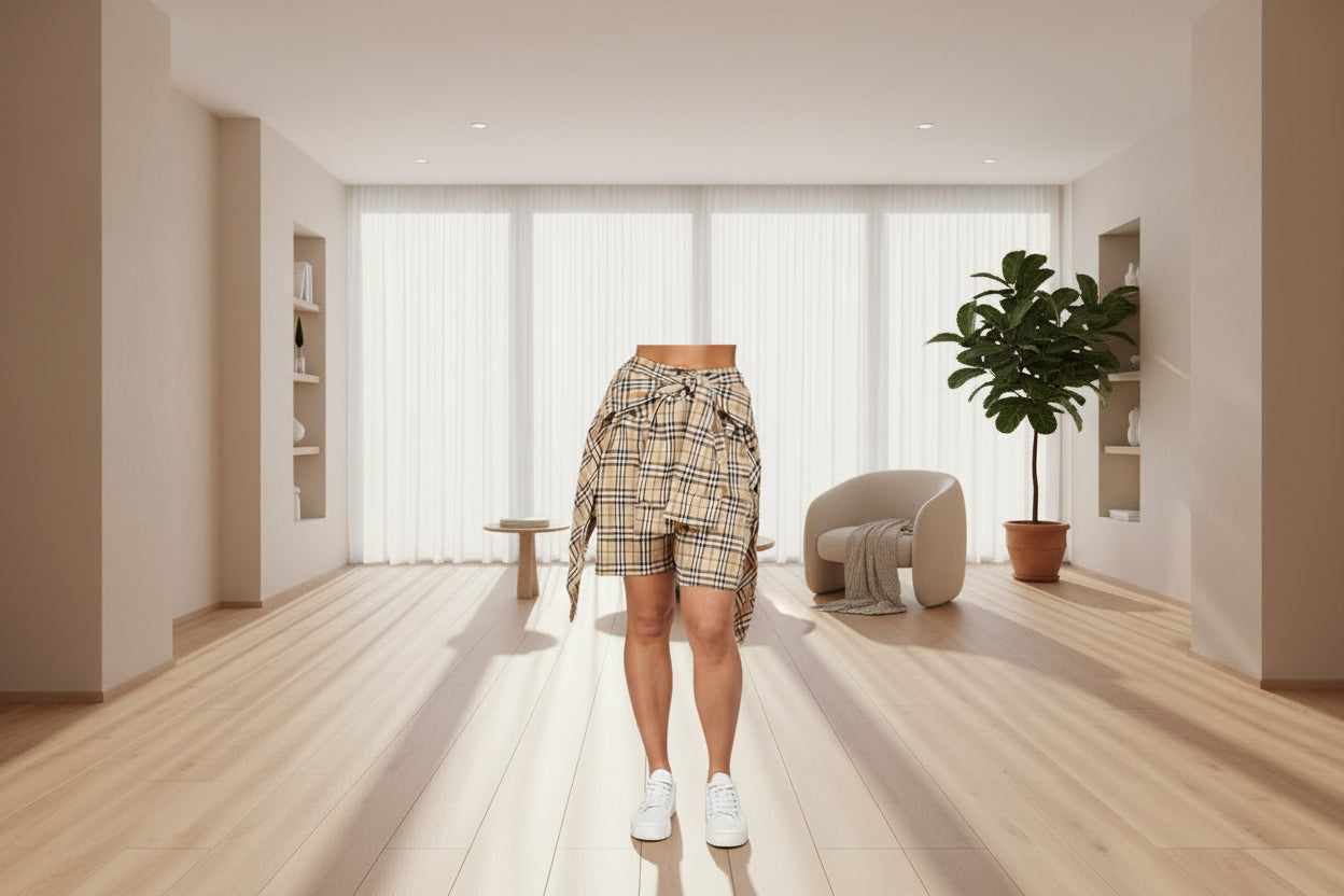 Rayne Plaid Midi Shorts