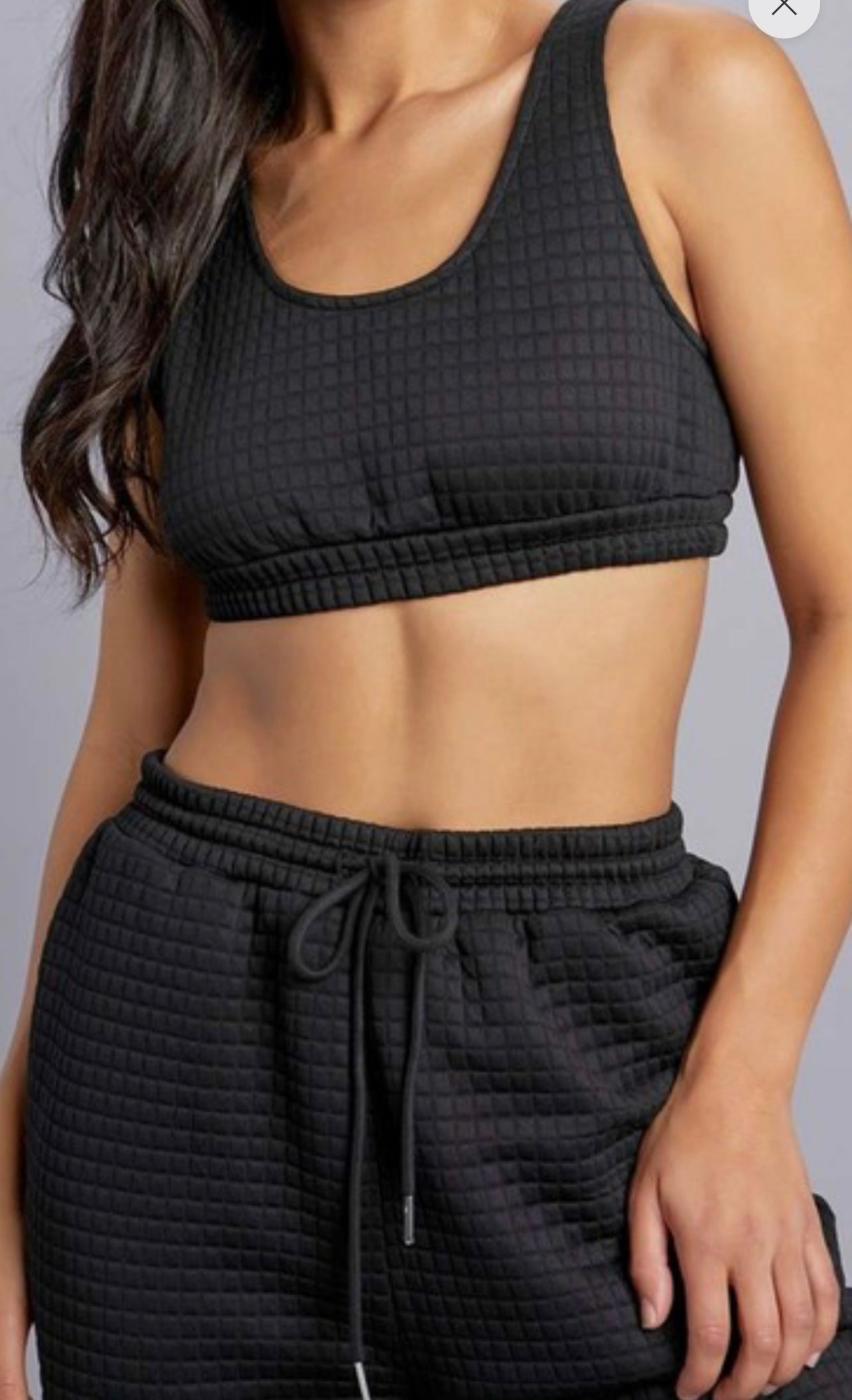 Londy Midnight Black Two Piece waffle set