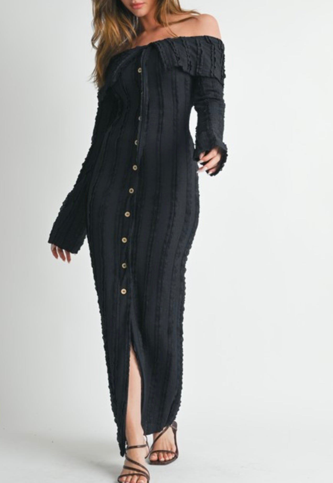 Black Allie Button down Dress