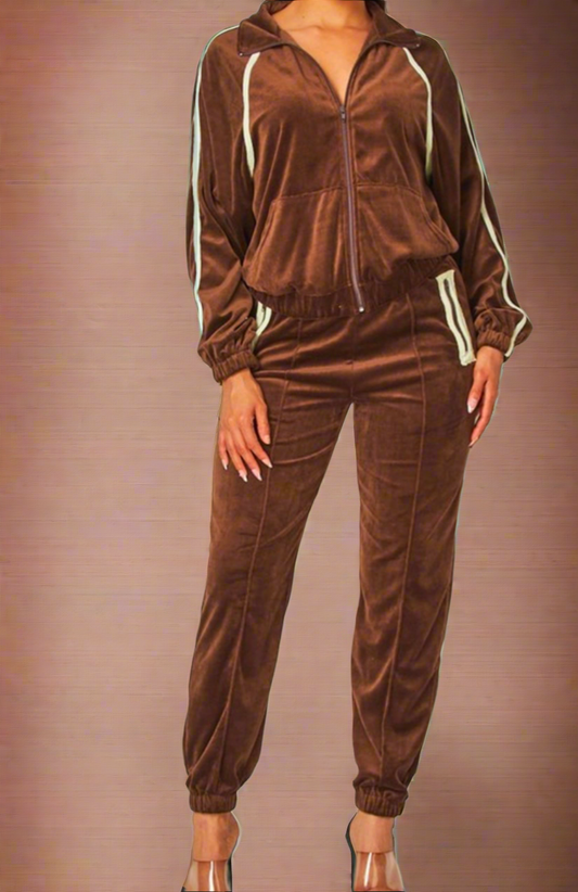 Velvet Brown Sugar Sweatsuit