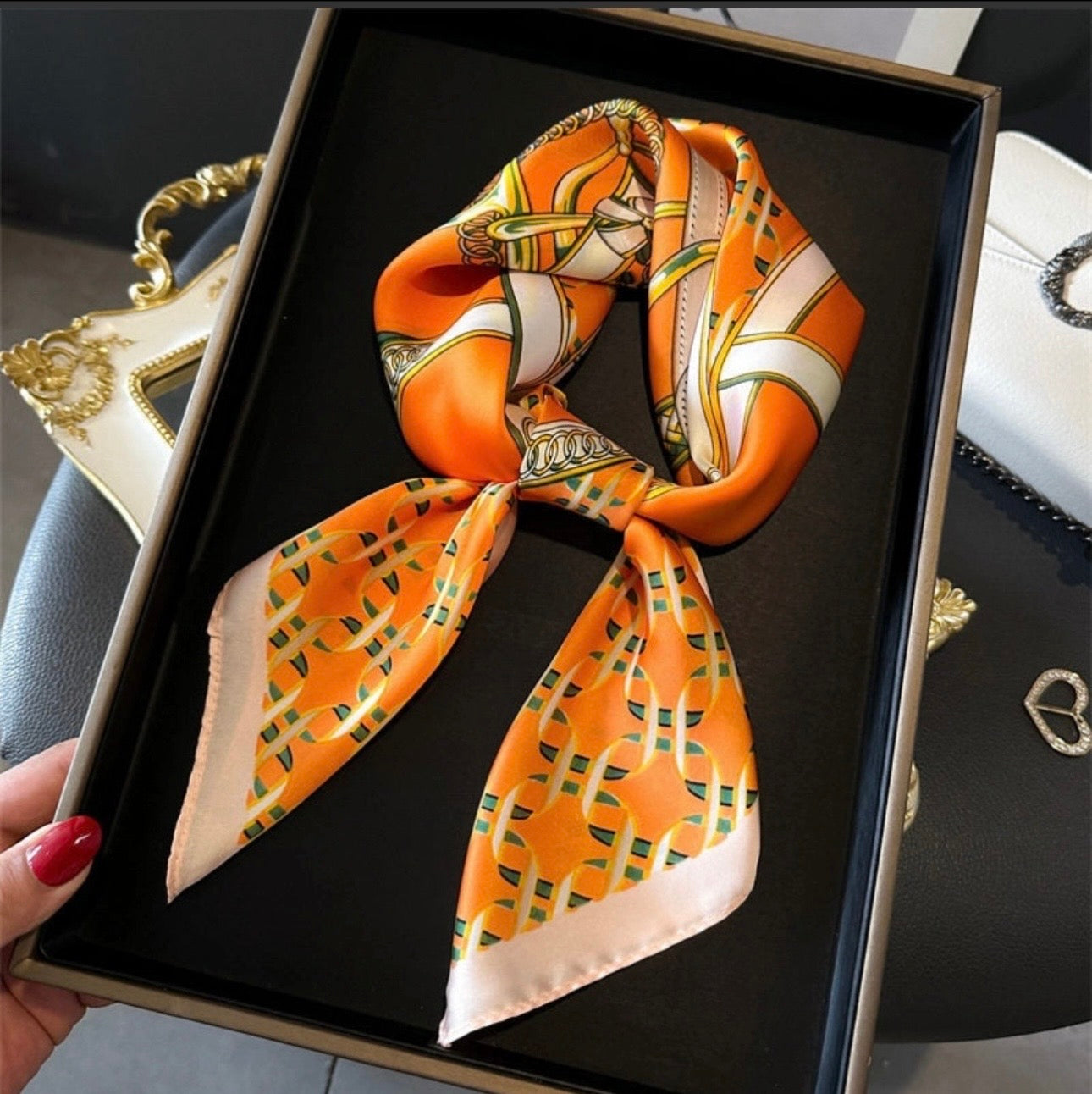 Versatile Wrapped Chain Scarf