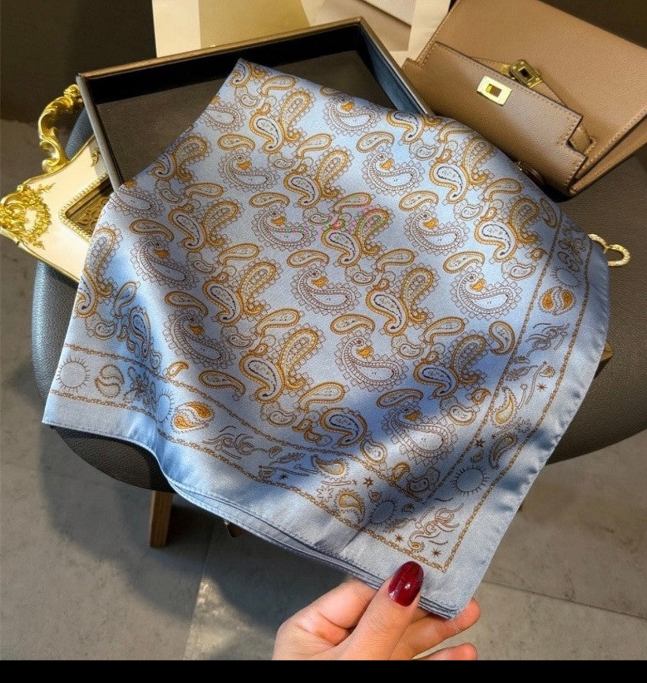 Blue Moon Paisley Scarf