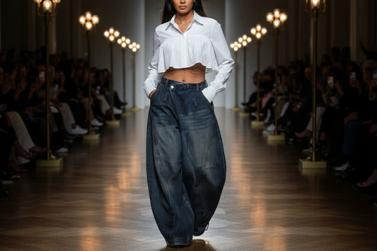 LeahCrossover Button Denim Jeans