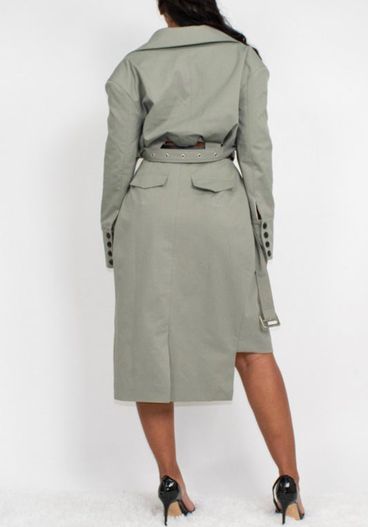 Cut Out Trench Coat