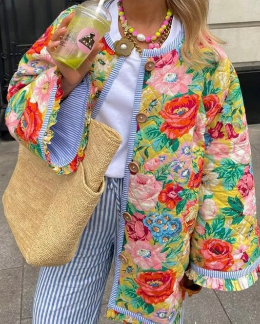 Flower Bomb Quilted Jacket